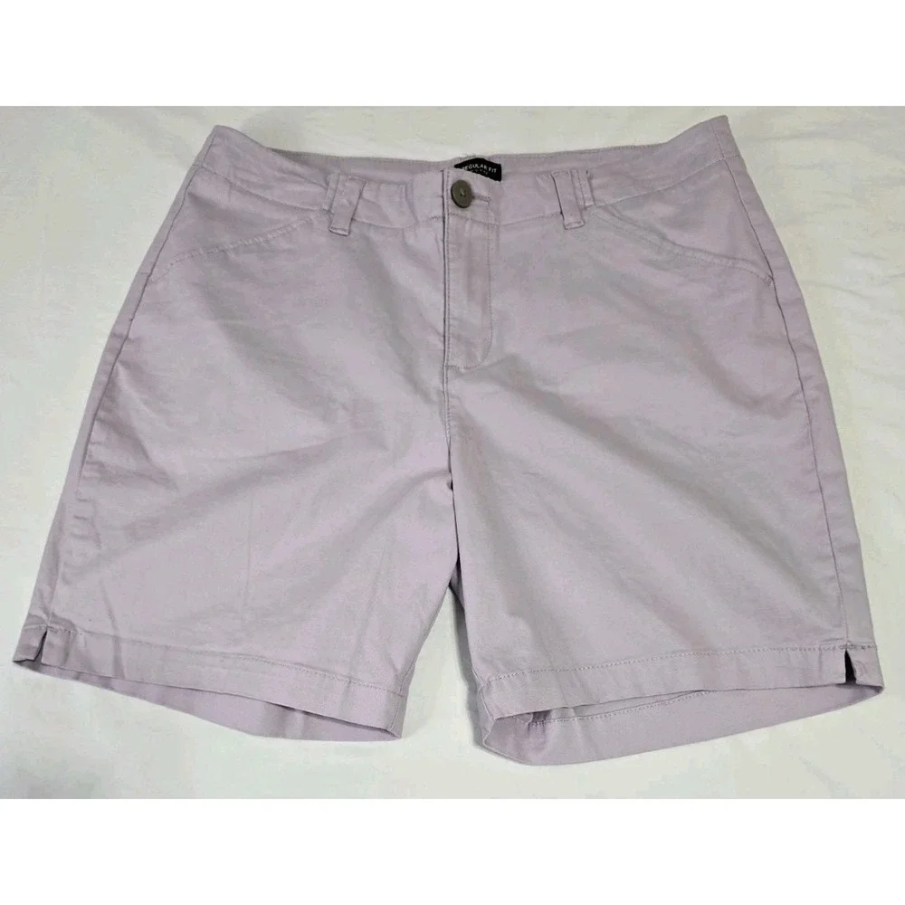 Lee Women's‎ 14 Medium Shorts Regular Fit Mid-Rise Light Purple